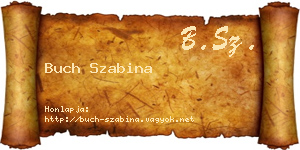 Buch Szabina névjegykártya